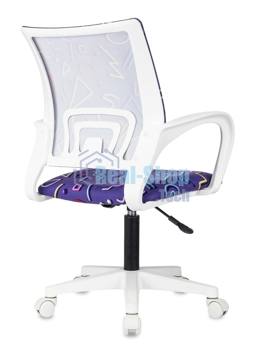 Кресло Domfy DK X-ROOM WH фиолетовый Sticks 08 крестов. пластик пластик белый