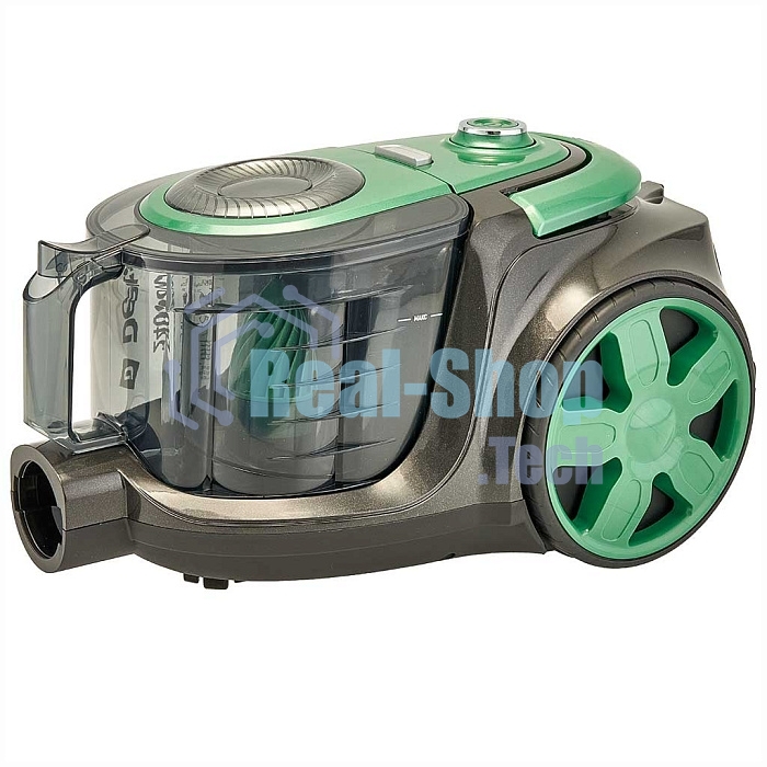 Пылесос DELTA DL-0854 черный/зеленый, 300/2400 Вт, уборка сухая, пылесборник контейнер, 4 л