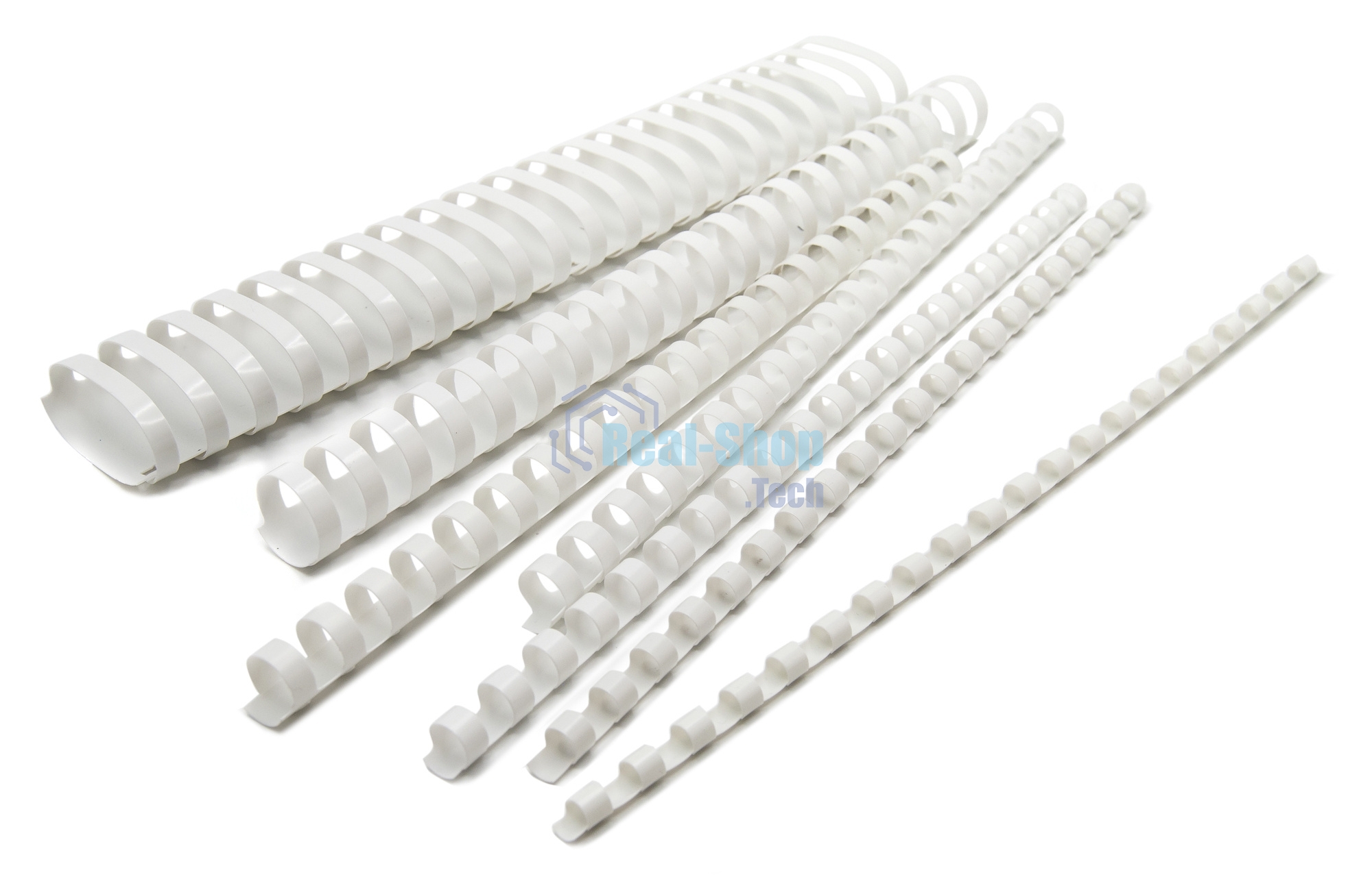 Пружины для переплета пластиковые Silwerhof d=12мм 56-80 лист A4 белый (100 шт) (1373587)