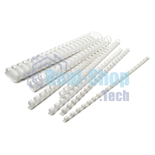 Пружины для переплета пластиковые Silwerhof d=12мм 56-80 лист A4 белый (100 шт) (1373587)