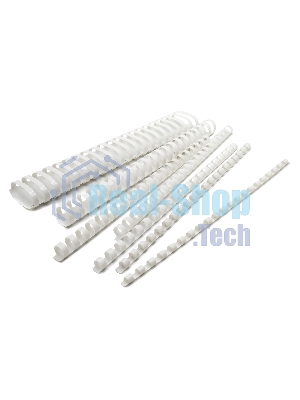 Пружины для переплета пластиковые Silwerhof d=12мм 56-80 лист A4 белый (100 шт) (1373587)