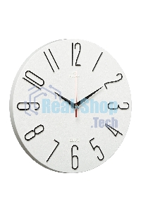 Настенные часы РУБИН 3010-001 белый/черный