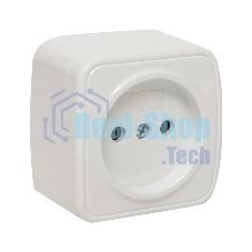 Розетка EKF EGR10-022-10 б/з, 10А, ОП Basic Минск белый