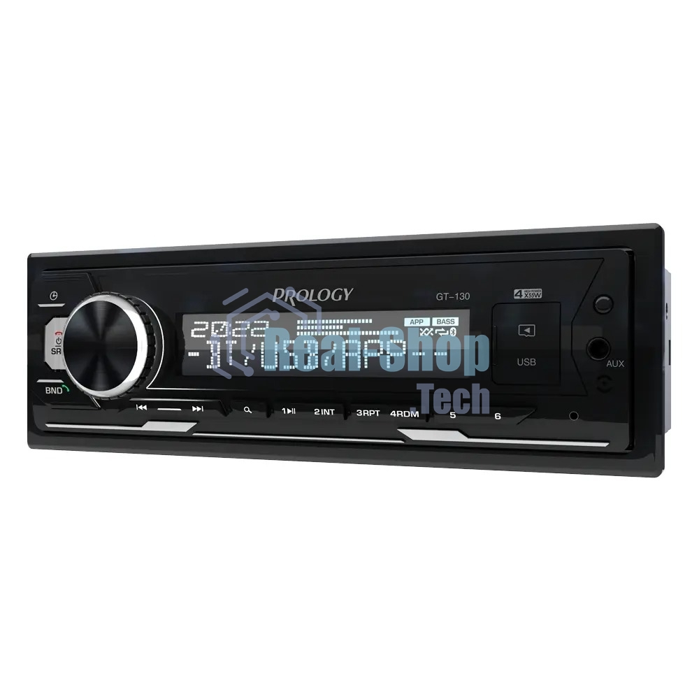 Автомагнитола Prology GT-130, 1 DIN, Bluetooth, USB Type-A, AUX, пульт ДУ