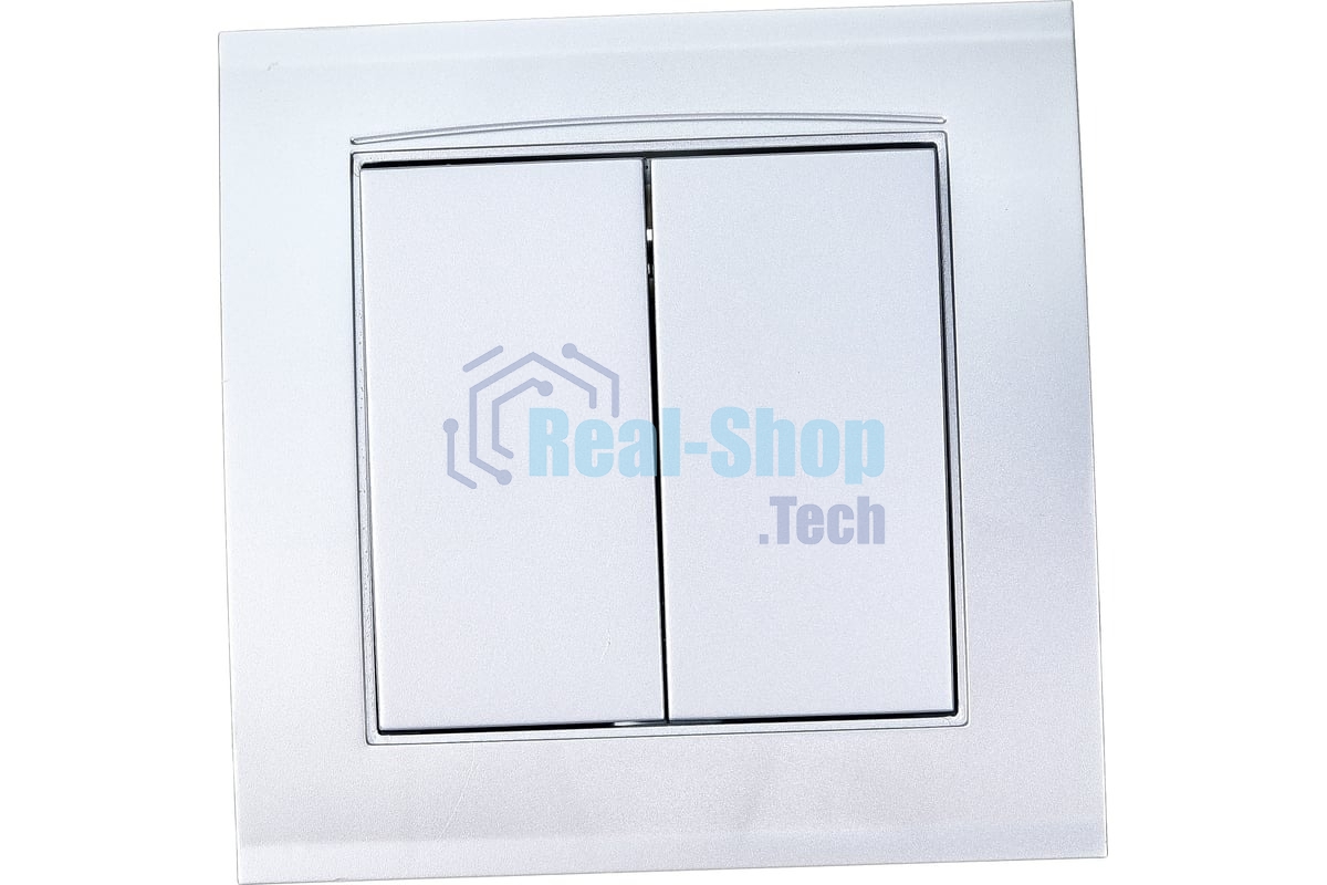 Выключатель 2-кл. СП Бриллиант 10А IP20 серебр. Universal 7949650