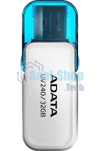 Флешка USB ADATA UV240 (AUV240-32G-RWH), 32Gb, USB 2.0, R/W 15/5, белый/синий