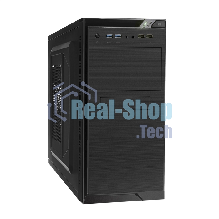 Компьютерный корпус Minitower ExeGate QA-412U-UNS450 (mATX, БП UNS450 с вент. 12см, 2хUSB+2хUSB 3.0, аудио, черный)