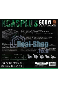 Блок питания Aerocool/Formula KCAS PLUS 600W, 600Вт, 80 PLUS Bronze, 120мм, черный