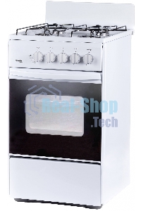 Плита газовая Лада Nova RG 24043 белый, конфорок 4 шт, духовка 50 л, 50 см x 85 см x 60 см