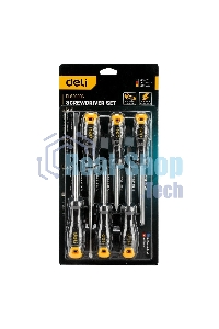 Набор отверток Deli DL620006 6шт SL5x75 + SL5x100 + SL6x150 + PH1x75 + PH1x100 + PH2x150