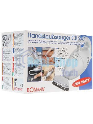 Пылесос Bomann CB 947 silber серебристый/серый, 400/700 Вт, уборка сухая, пылесборник контейнер 0.8 л