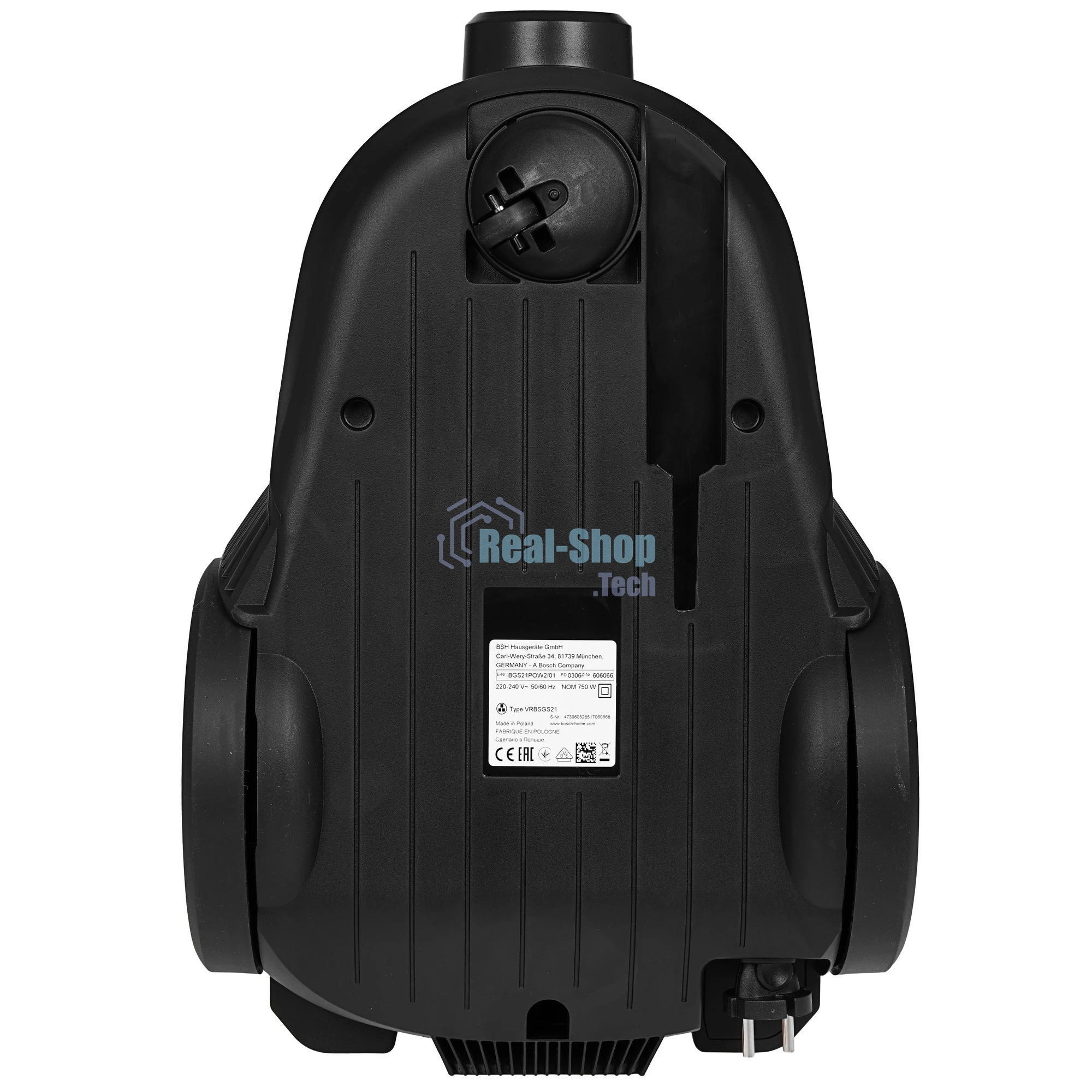 Пылесос Bosch BGS21POW2 черный, 700 Вт, уборка сухая, пылесборник контейнер 2 л