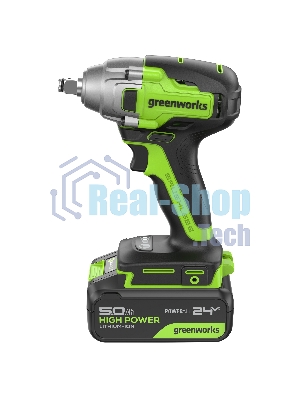 Гайковерт Greenworks GD24IW400 аккум. патрон:квад.1/2