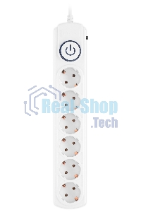 Сетевой фильтр Ippon BK-6-EU-3-10-W 3 м (6 розеток) белый (коробка)