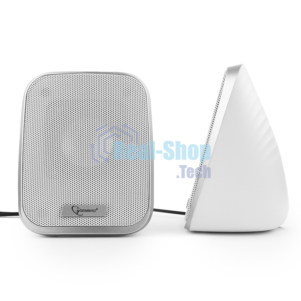Акустическая система 2.0 Gembird SPK-100-W, белый, 6 Вт, регулятор громкости, USB-питание