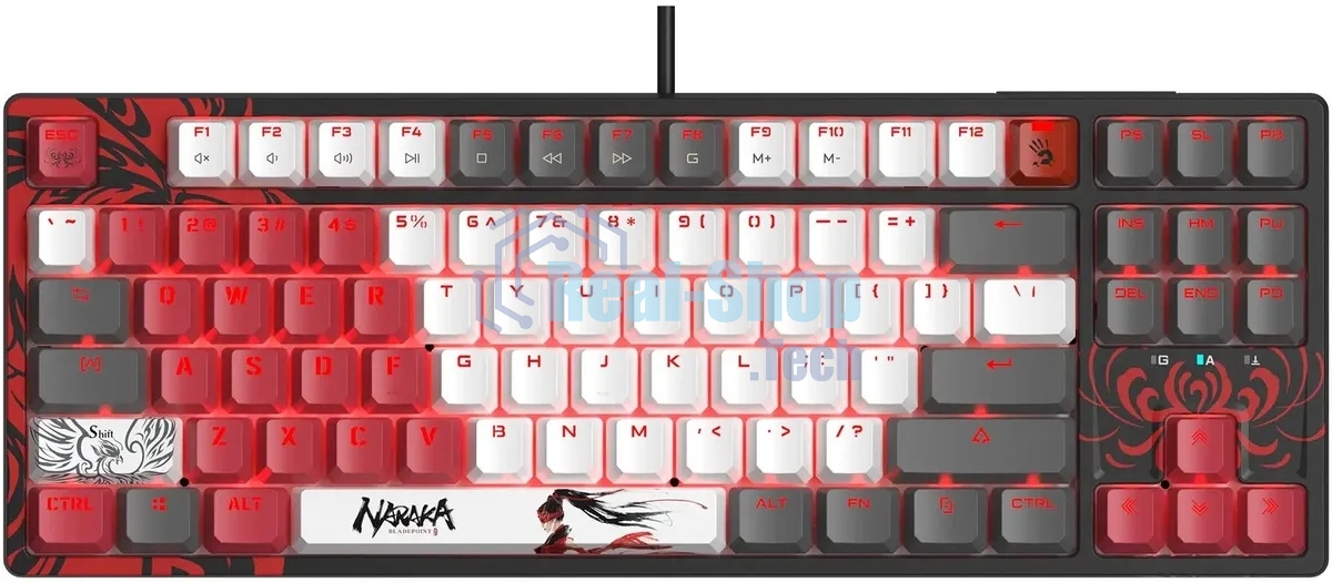 Клавиатура проводная A4Tech Bloody S87 Naraka USB черный/красный