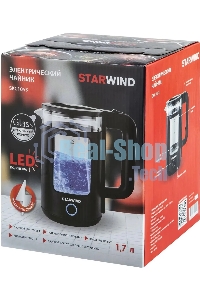 Чайник электрический Starwind SKG1053 1.7 л, 1800 Вт, черный