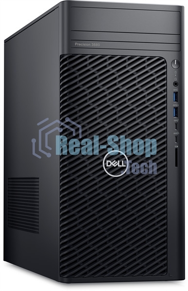 Компьютер Dell Precision 3680 Tower Core i7-14700 (2,1GHz) 16GB (1x16GB) DDR5, 512GB SSD, Nvidia RTX A2000, 12GB GDDR6, 1000W, TPM, No Optical Drive, Win11Pro Multilang, 1YW