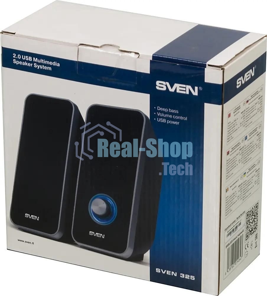 Акустическая система 2.0 SVEN 325, черный, USB, мощность 2x3 Вт(RMS) SVEN 325, черный, USB, акустическая система 2.0, мощность 2x3 Вт(RMS)