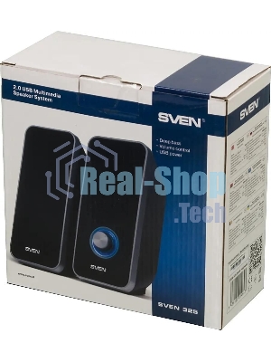 Акустическая система 2.0 SVEN 325, черный, USB, мощность 2x3 Вт(RMS) SVEN 325, черный, USB, акустическая система 2.0, мощность 2x3 Вт(RMS)