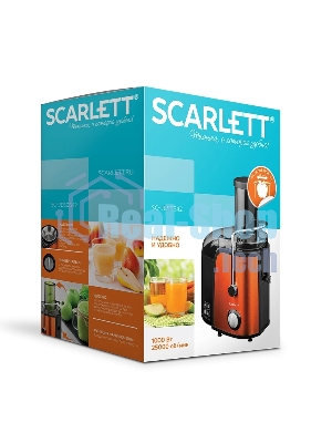 Соковыжималка Scarlett SC-JE50S42 оранжевый, центробежная, 1000 Вт, 1000 мл, механическое