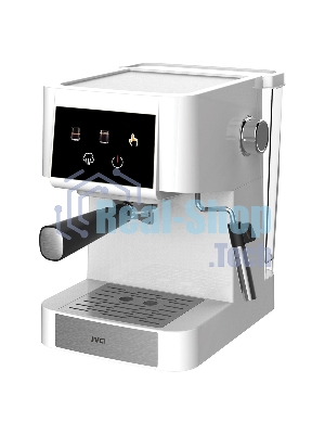 Кофеварка рожковая JVC JK-CF40 белый, исп. кофе - молотый, 1.5 л, 950 Вт, 20 бар