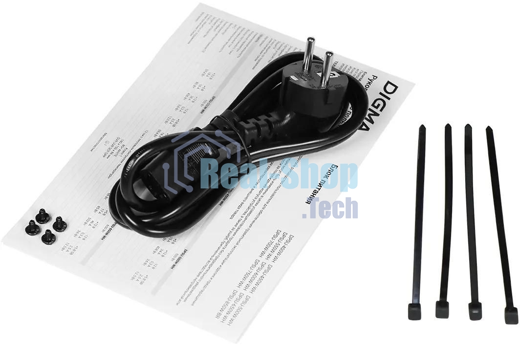 Блок питания Digma DPSU-550W-WH RTL, 550Вт, 120мм, черный