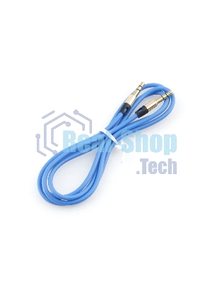 Кабель аудио Cablexpert CCAB-01-35MM-1MU, 3.5 Jack (M)/3.5 Jack (M), синий. 1м, блистер