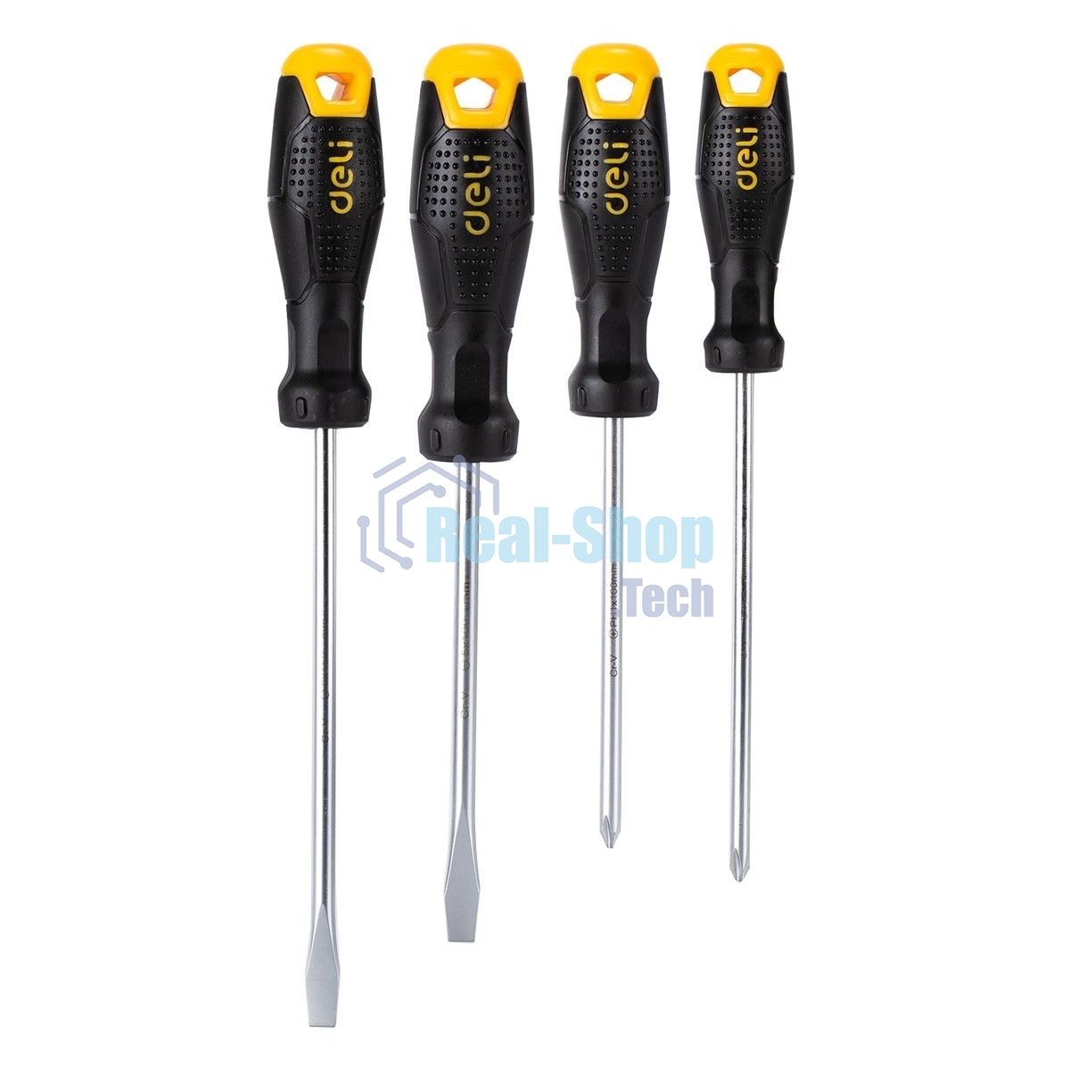 Набор отверток Deli DL620004 4шт SL5x100 + SL6x150 + PH1x100 + PH2x150