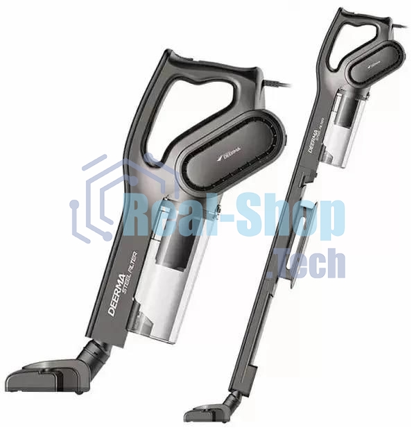 Пылесос вертикальный DEERMA Combo DX700S серый/черный, питание от сети, 210 Вт, уборка сухая, пылесборник 0.8 л