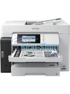 МФУ струйное EPSON M15180 (C11CJ41408), A3+, ч/б, печ. до 25 стр/мин., скан. до 26 стр/мин., 4800 x 1200 dpi (печать) 1200x1200dpi, USB, RJ-45, Wi-Fi, Air Print