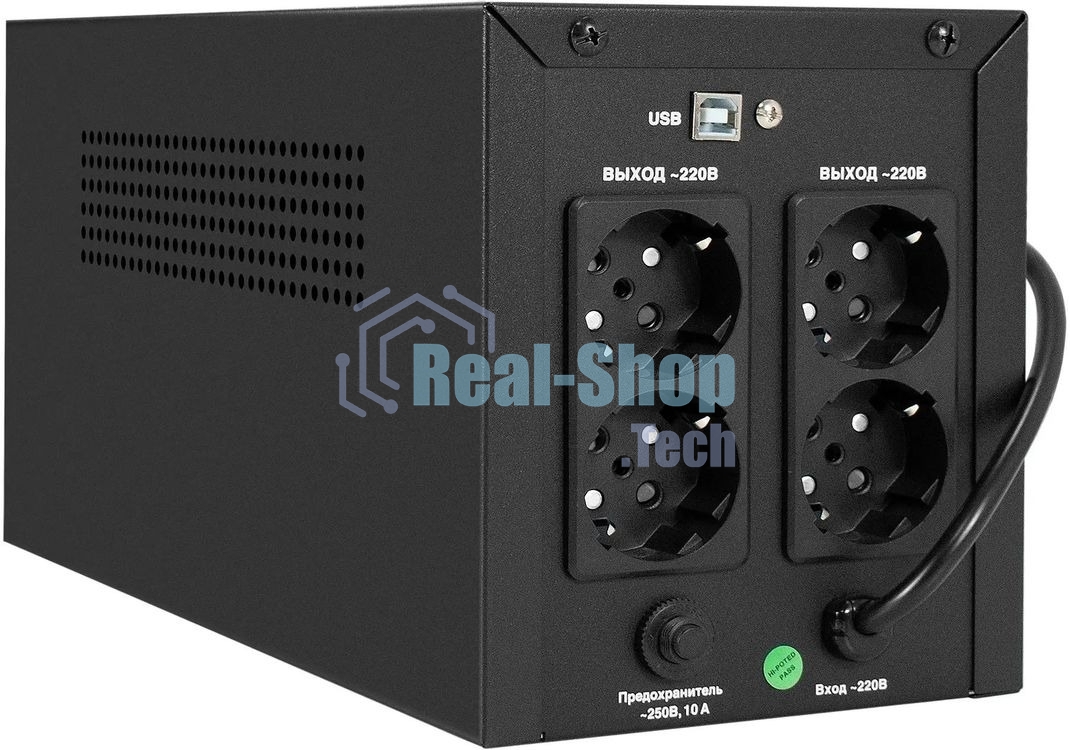 Источник бесперебойного питания ExeGate SpecialPro Smart LLB-1000.LCD.AVR.4SH.USB / 1000 ВА / 700 Вт / 4 x CEE 7 (евророзетка)