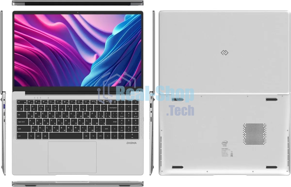 Ноутбук Digma EVE P5851 Pentium Silver N5030 8Gb SSD256Gb Intel UHD Graphics 600 15.6
