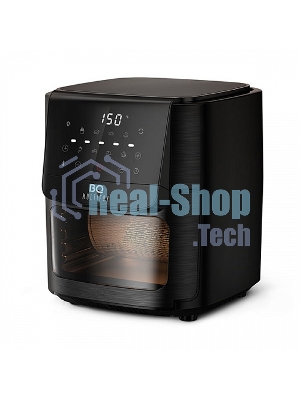 Аэрогриль BQ GR2009 черный, Мощность: 1800 Вт / Объем XXL 12л / Быстрая и равномерная циркуляция горячего воздуха Технология Air Cycle / Многофункциональный прибор 6 в 1: фритюрница, гриль, духовка, шашлычница, микроволновая печь (разогрев пищи), дегидрат