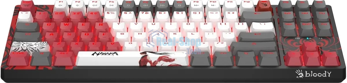 Клавиатура проводная A4Tech Bloody S87 Naraka USB черный/красный