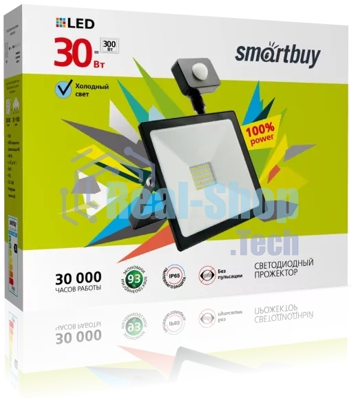 Прожектор Smartbuy (SBL-FLSEN-30-65) 30W/6500K/IP65