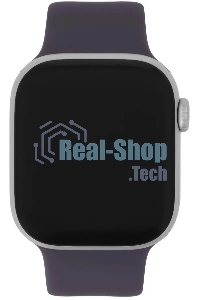 Умные часы Apple Watch Series 11 A3331 42мм OLED корп.серебристый Sport Band рем.фиолетовый разм.брасл.:M/L (MEU74LW/A)