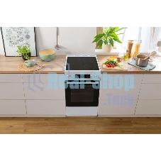 Плита электрическая Gorenje GEC5C42WG белый, конфорок 4 электрических, духовка 70 л, 50 см x 85 см x 59.4 см (без крышки)