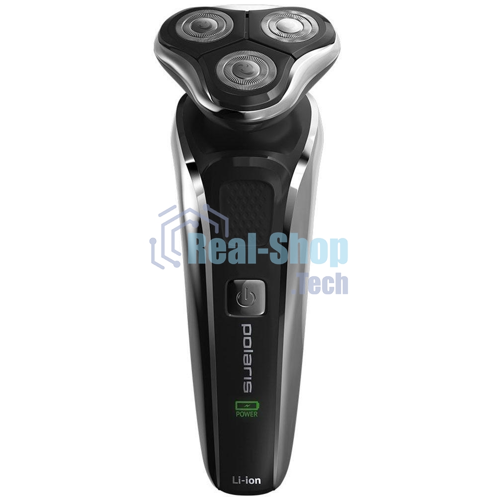 Электробритва PMR 0307RС wet&dry PRO 5 blades+ электрическая (Polaris), черный/хром