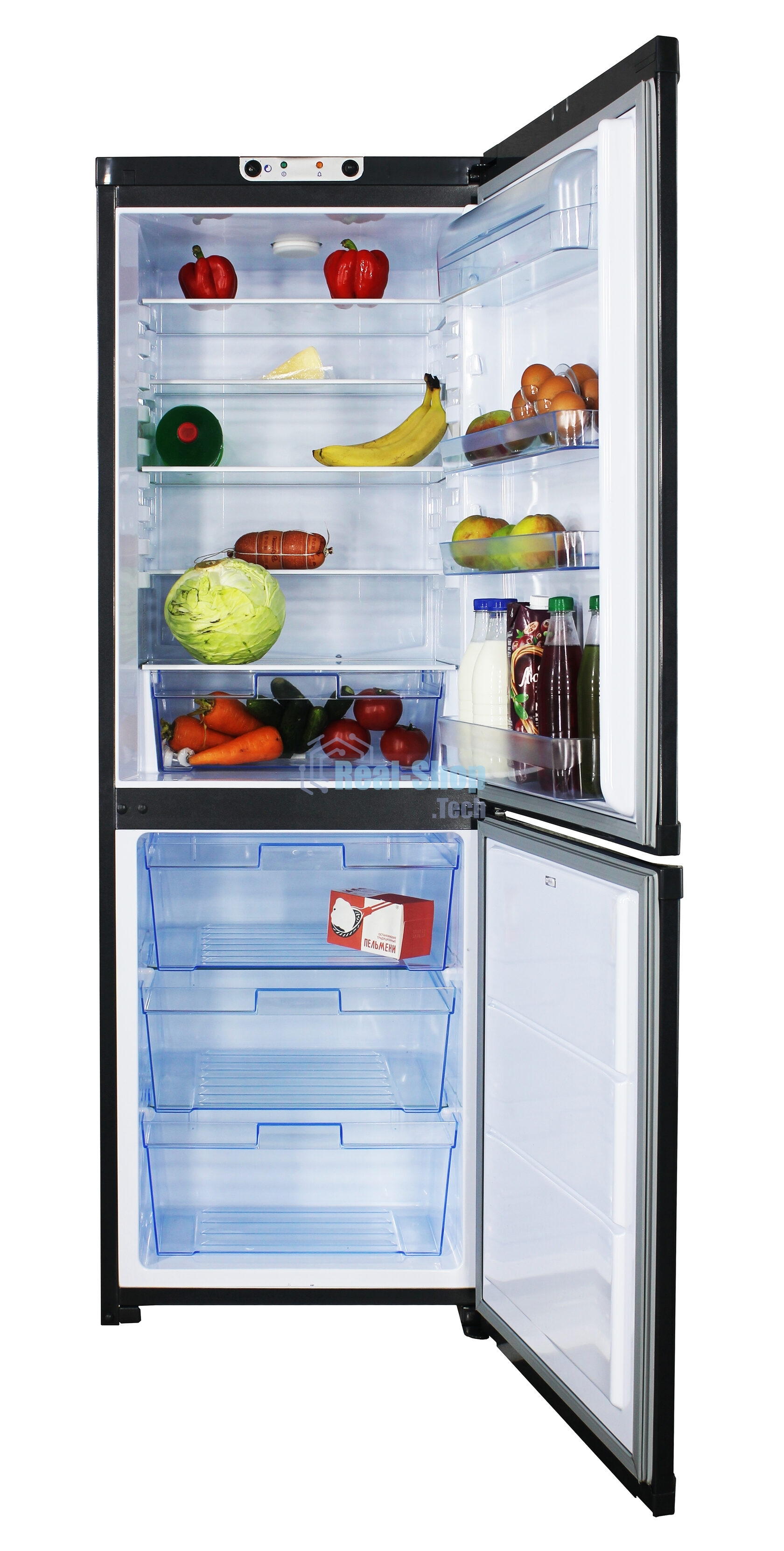 Холодильник ОРСК 173 G графит двухкамерный 200/120л морозилка снизу