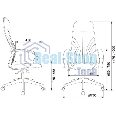 Кресло Бюрократ CH-610 Fabric Light-28 серо-голубой, ткань