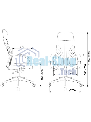 Кресло Бюрократ CH-610 Fabric Light-28 серо-голубой, ткань