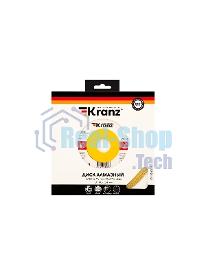 Диск алмазный отрезной Kranz ультратонкий 180x22.2/25,4 мм