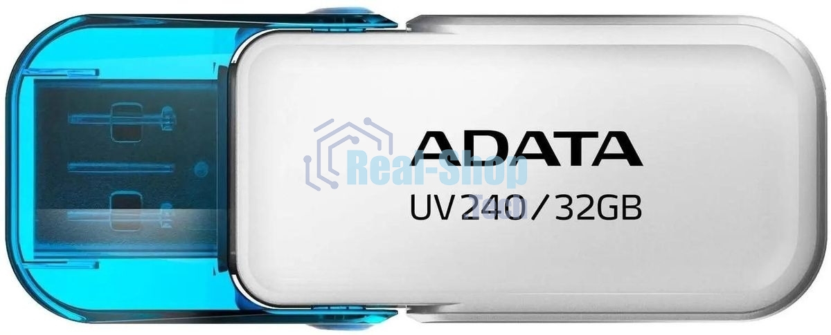 Флешка USB ADATA UV240 (AUV240-32G-RWH), 32Gb, USB 2.0, R/W 15/5, белый/синий