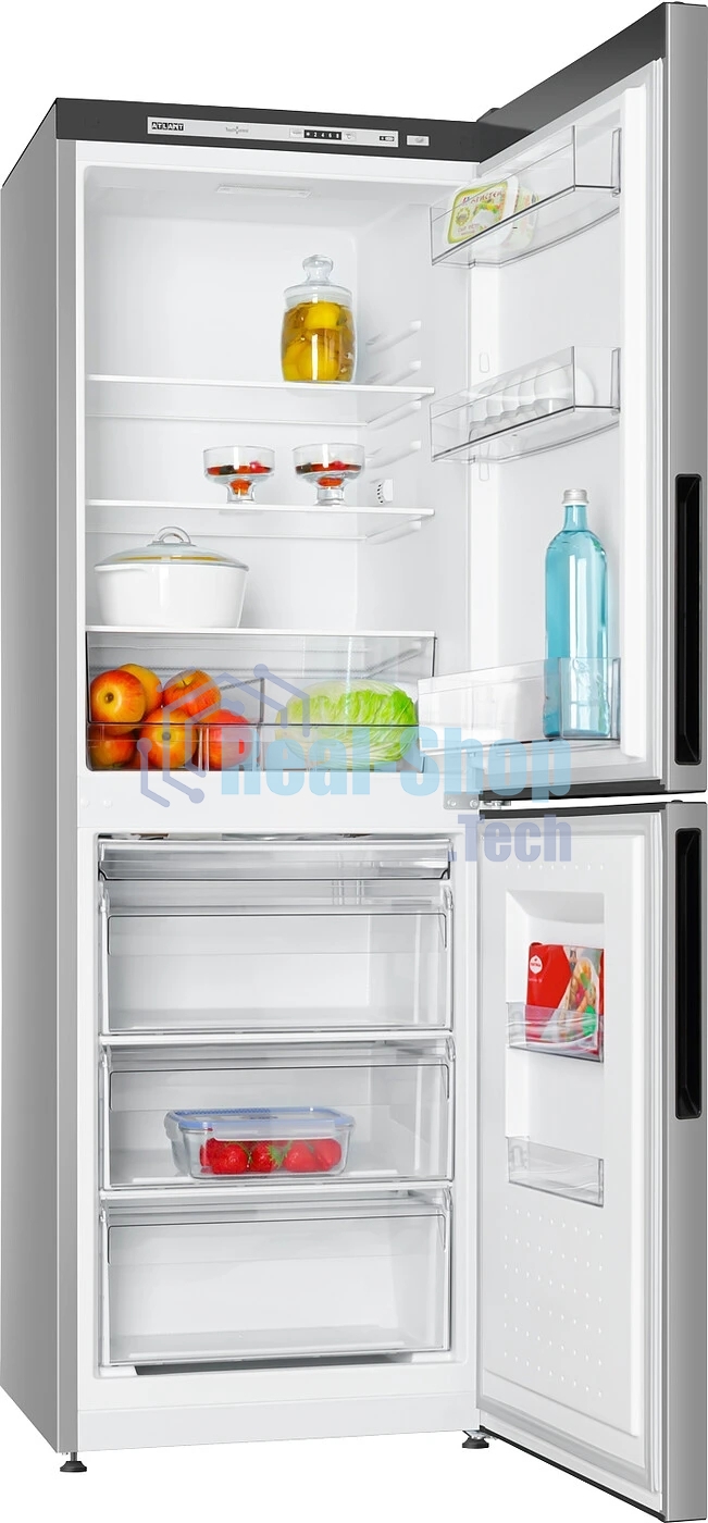 Холодильник Atlant 4612-181 серебристый двухкамерный 182/119л морозилка снизу