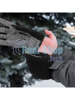 Перчатки универсальные Denzel двойные, ПВХ нанесение, размер 8