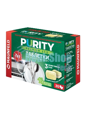 Таблетки для посудомоечных машин Maunfeld Purity Premium ECO all in 1 MDT30PE (30 шт. в упаковке)
