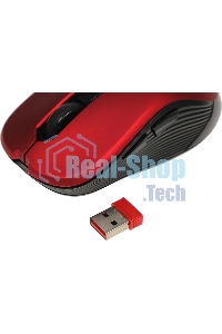 Мышь беспроводная Defender Gassa MM-105 красный, 1600 dpi, радиоканал, USB, кнопки - 6