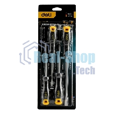 Набор отверток Deli DL620004 4шт SL5x100 + SL6x150 + PH1x100 + PH2x150