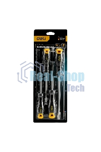 Набор отверток Deli DL620004 4шт SL5x100 + SL6x150 + PH1x100 + PH2x150
